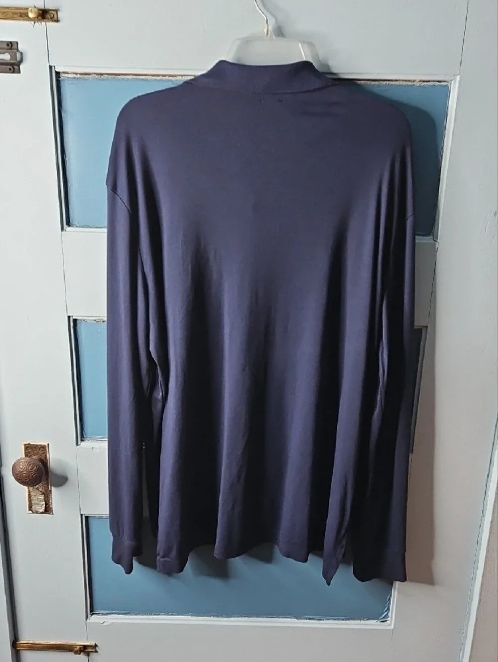 Polo by Ralph Lauren Men's Long-Sleeve Polo Shirt Navy Pima Soft Touch XL